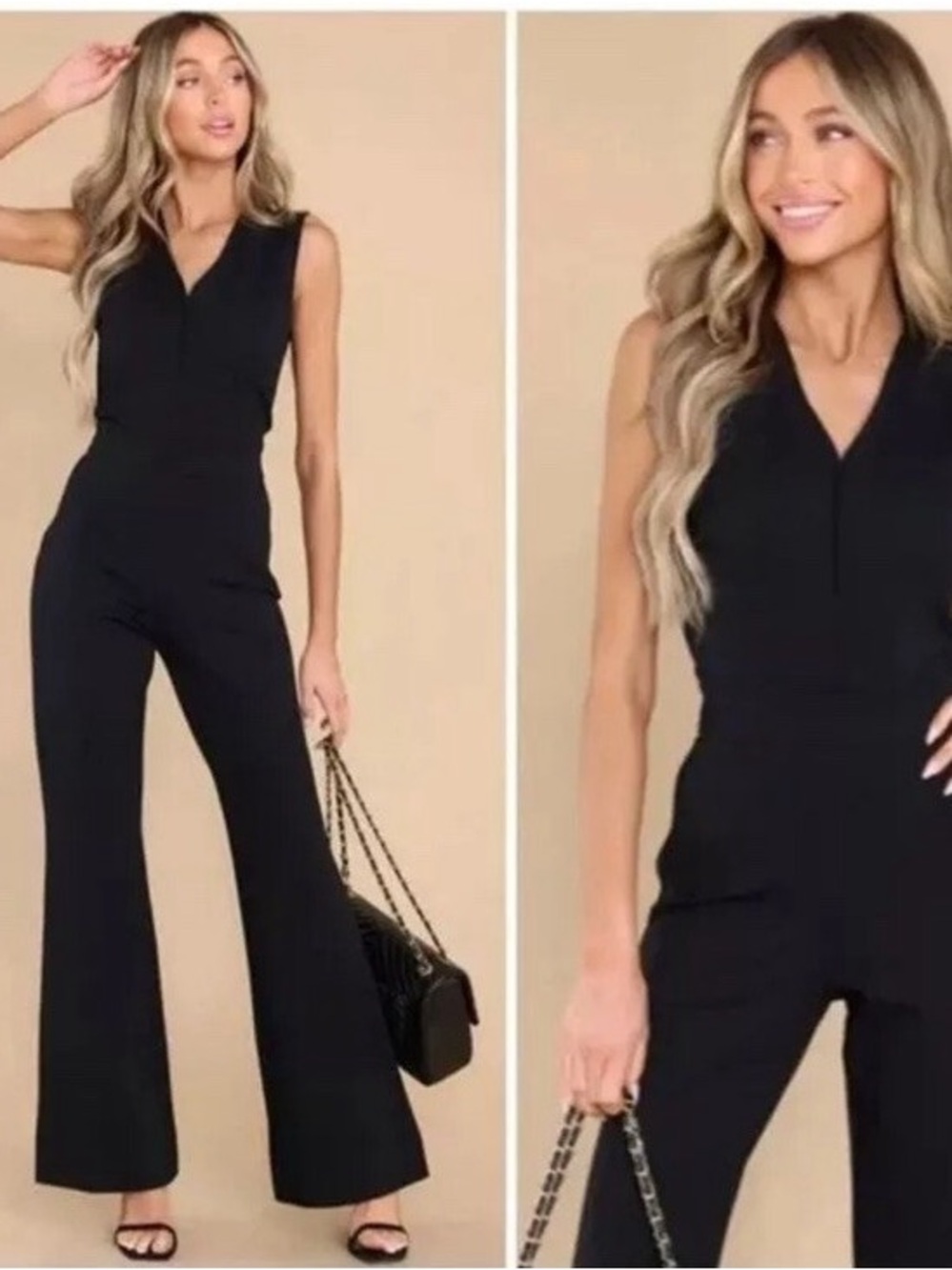 Spanx The Perfect Sleeveless Jumpsuit in Black size small